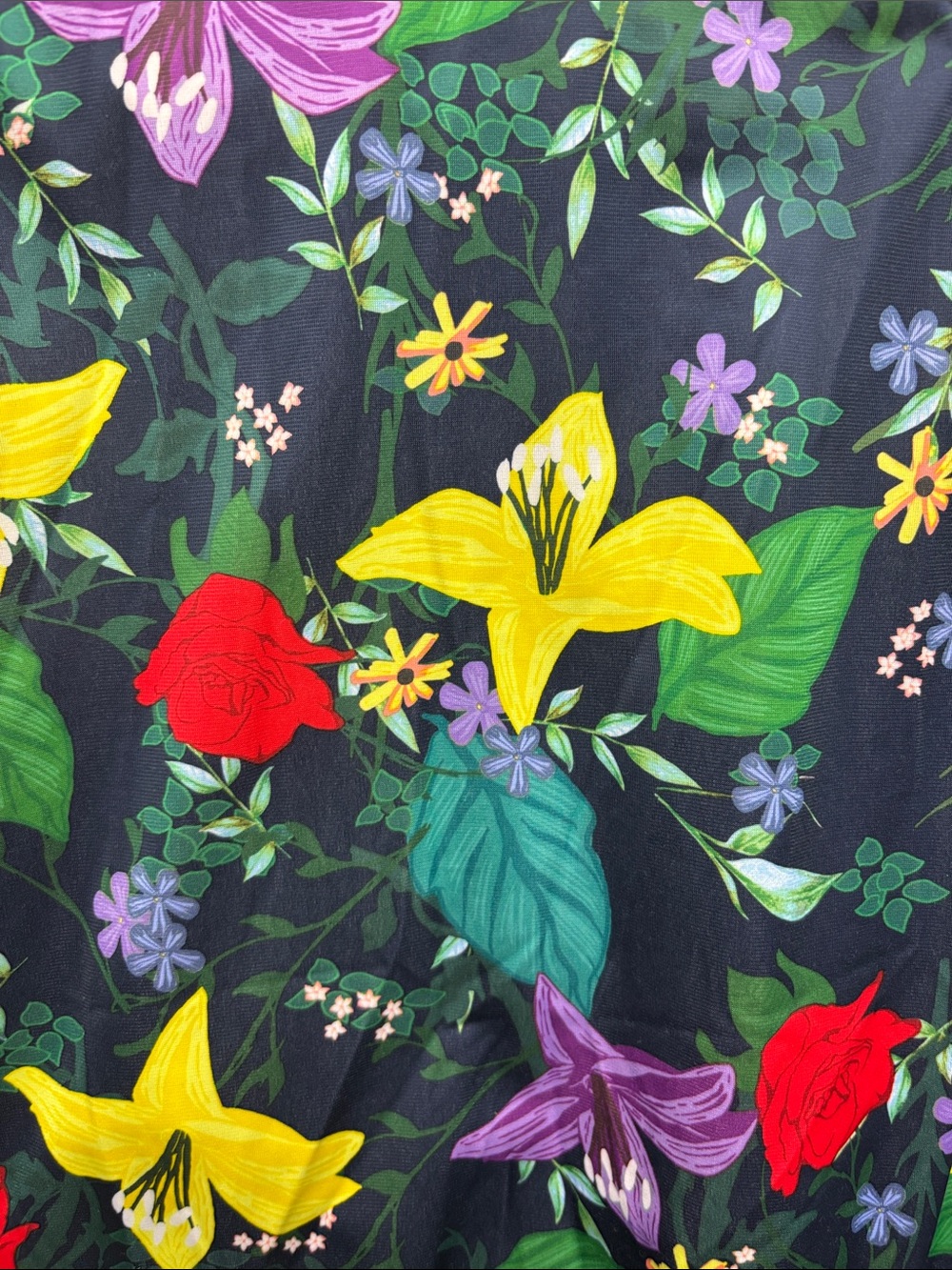 adidas Navy Floral Bomber Jacket - Picture 7 of 7